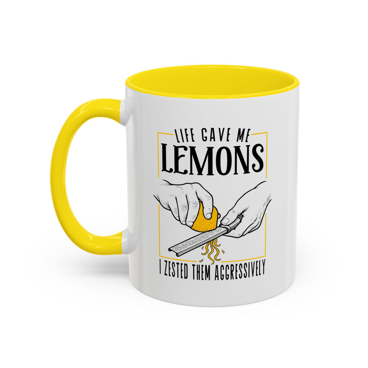 Life Gave Me Lemons Color Accent Mug