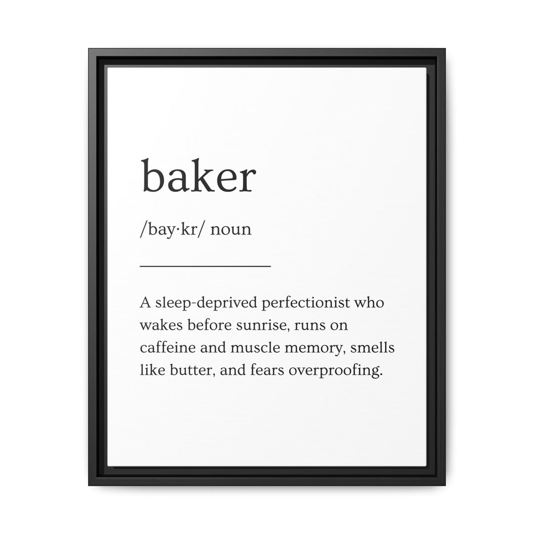 Baker Definition Framed Canvas