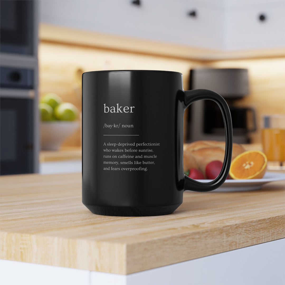 Baker Definition Black Mug
