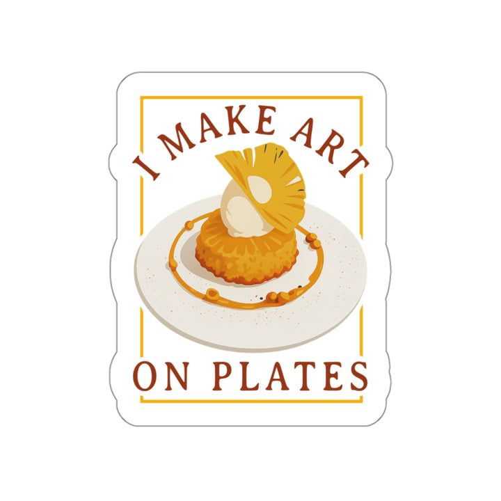 I Make Arts on Plates Vinyl Sticker
