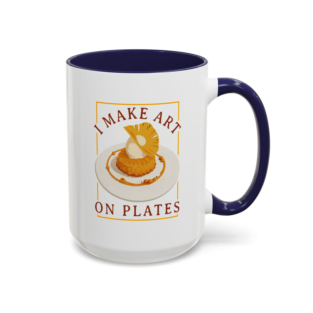 I Make Arts on Plates Color Accent Mug