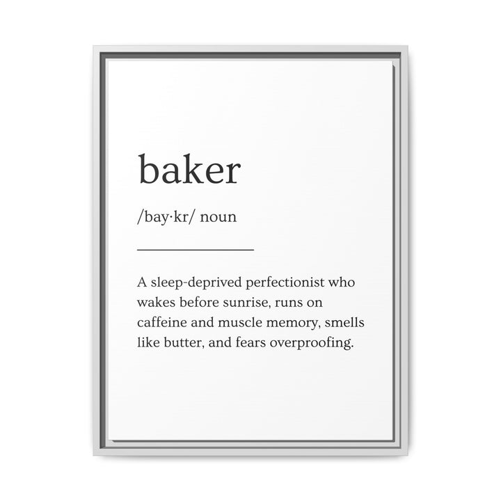 Baker Definition Framed Canvas