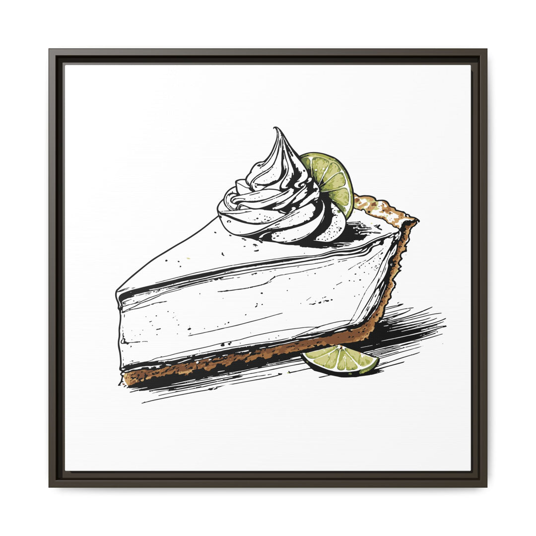 Key Lime Pie Canvas with Floating Frame