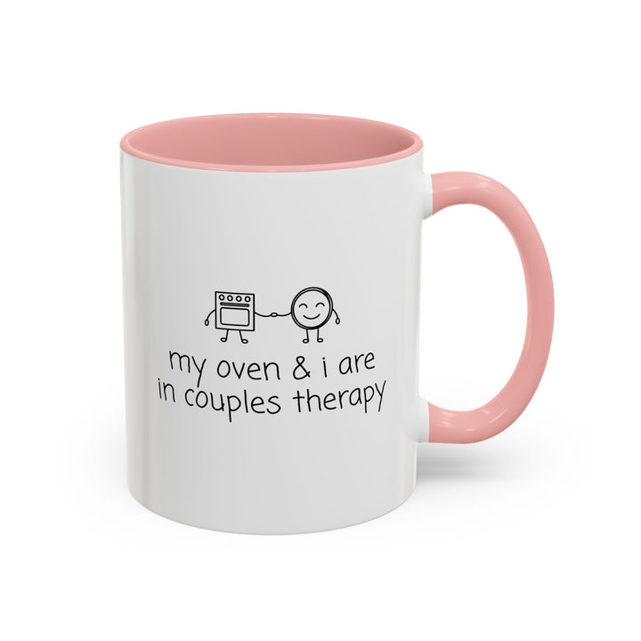 Couples Therapy With Oven Color Accent Mug