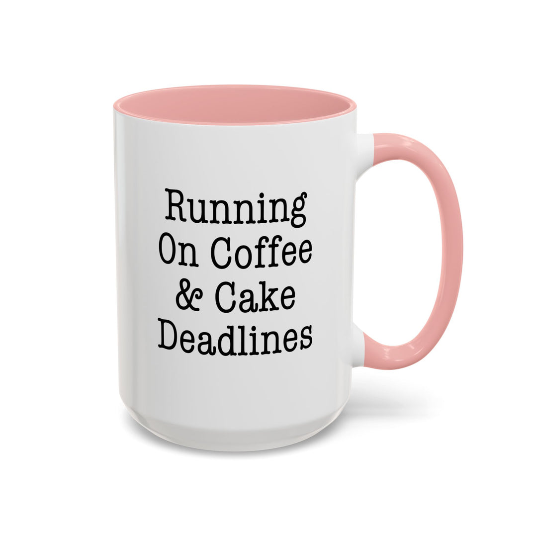 Coffee & Cake Deadlines Color Accent Mug