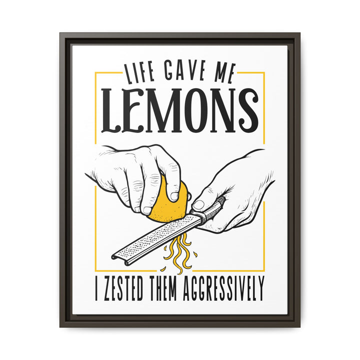 Life Gave Me Lemons Canvas with Floating Frame