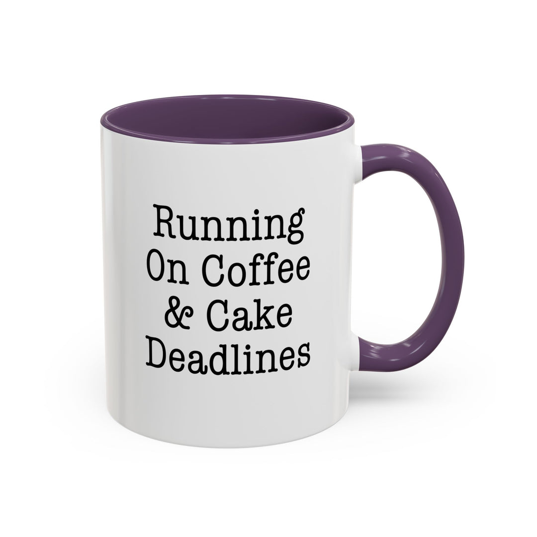 Coffee & Cake Deadlines Color Accent Mug