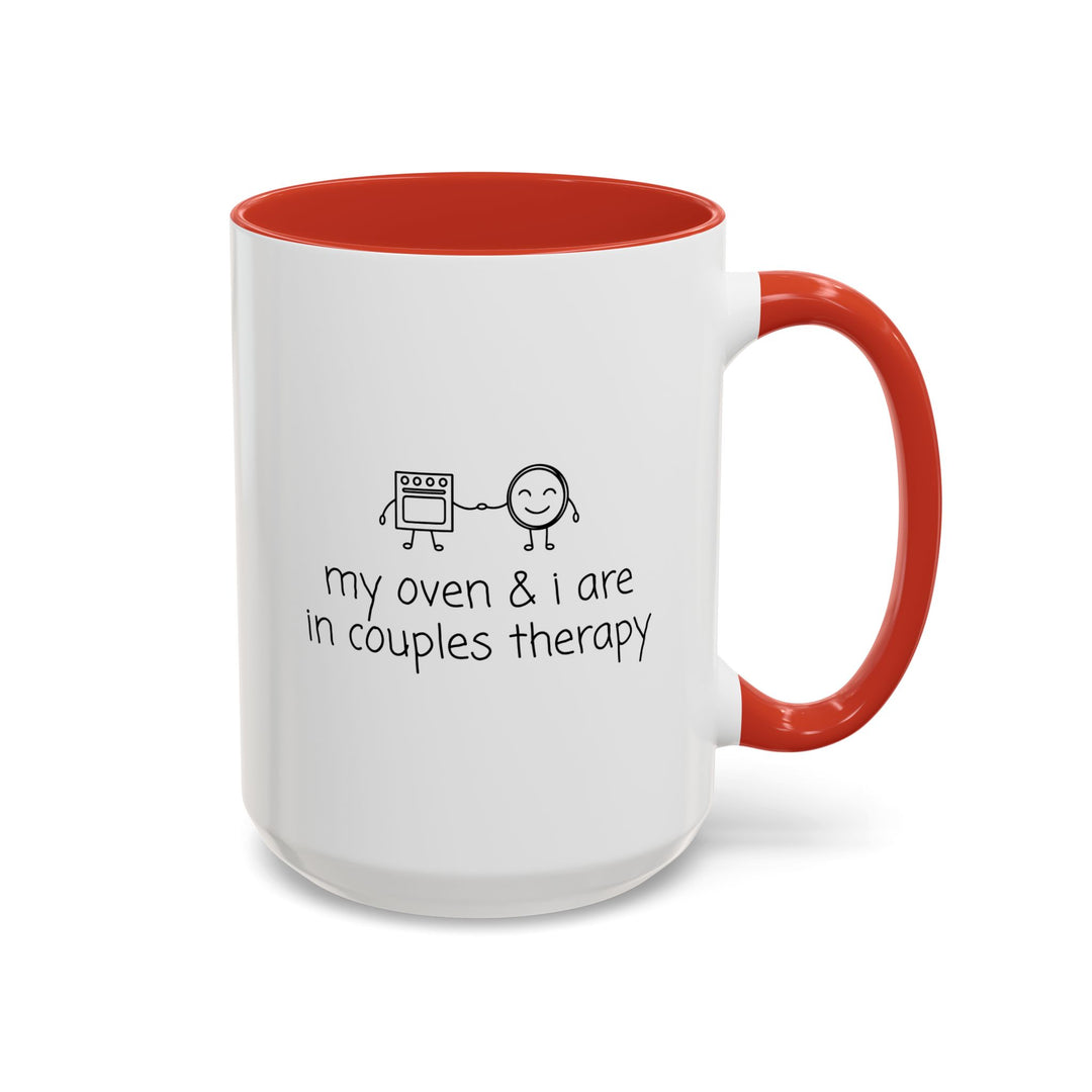 Couples Therapy With Oven Color Accent Mug