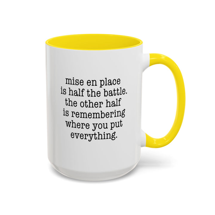 Mise en Place Struggles Color Accent Mug