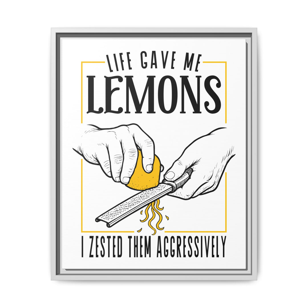 Life Gave Me Lemons Canvas with Floating Frame