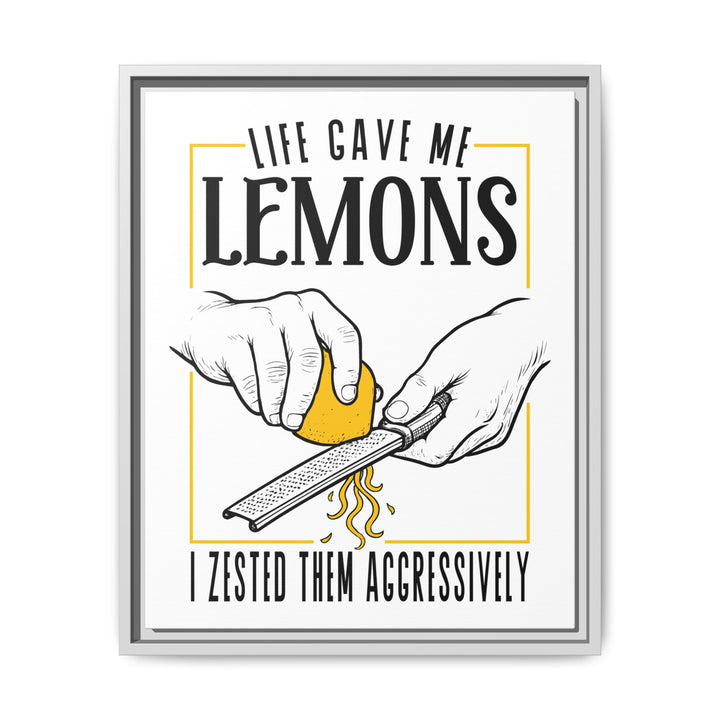 Life Gave Me Lemons Canvas with Floating Frame