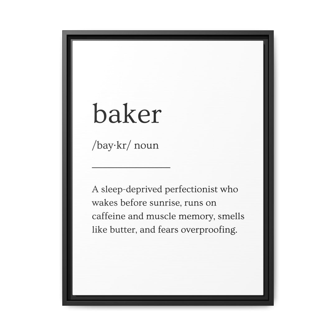 Baker Definition Framed Canvas