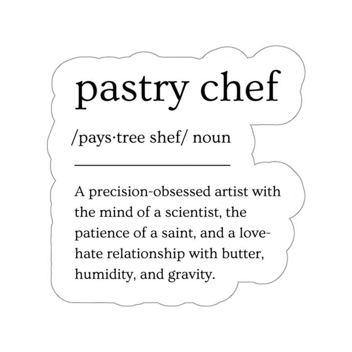 Pastry Chef Definition Vinyl Sticker