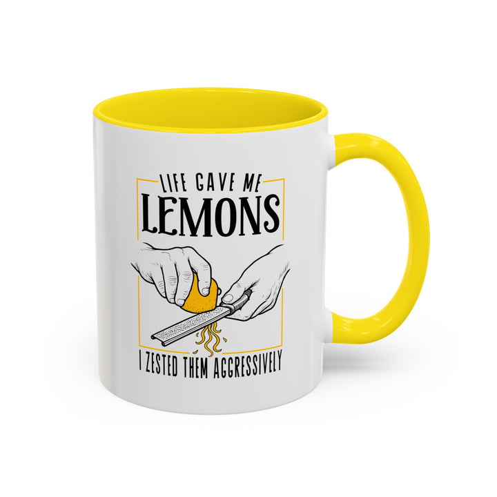 Life Gave Me Lemons Color Accent Mug