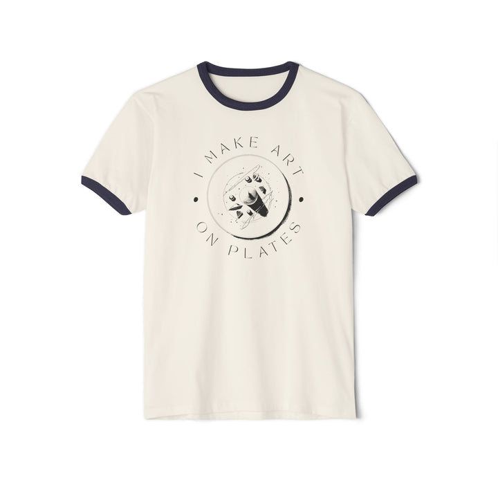 I Make Art on Plates Ringer T-Shirt