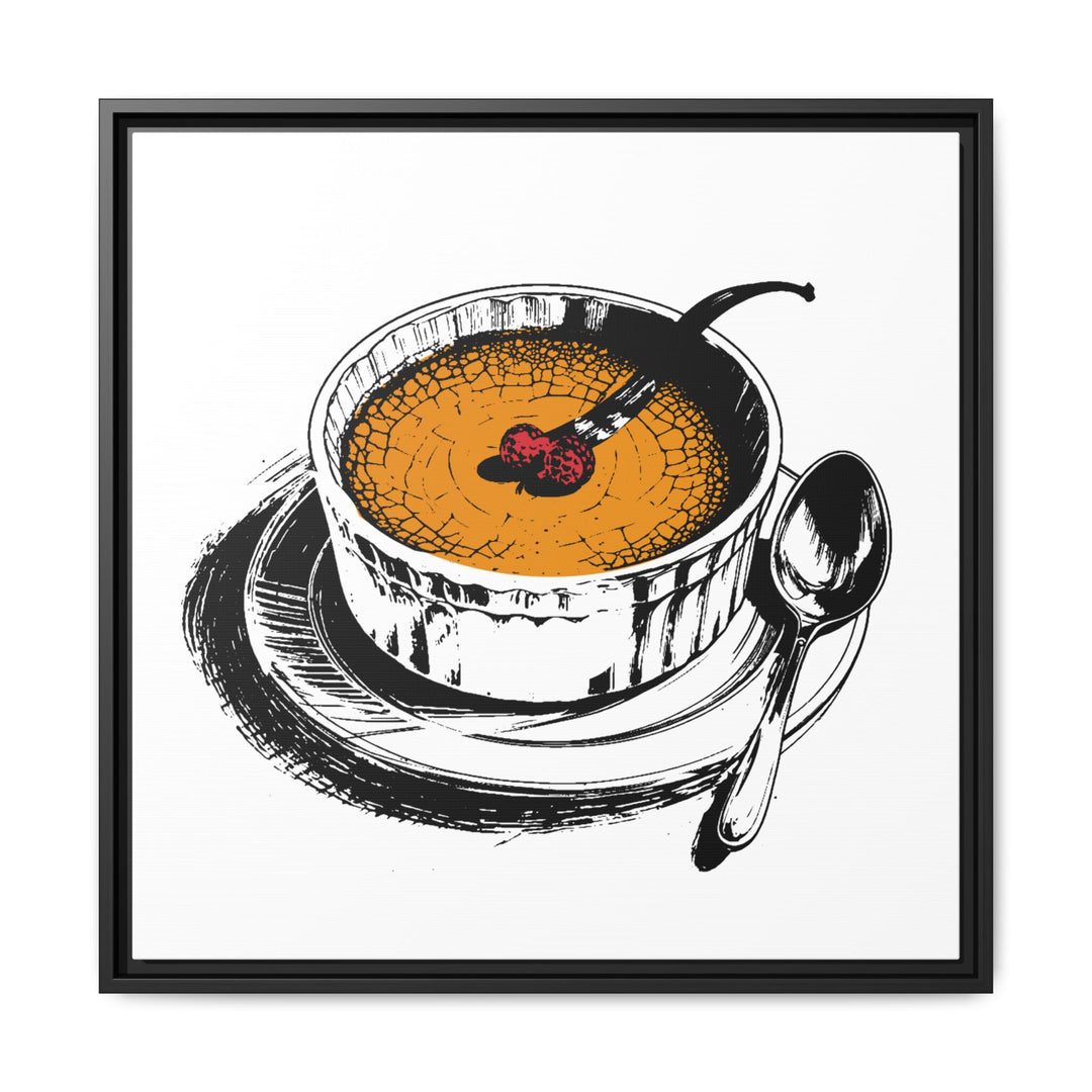 Crème Brûlée Canvas with Floating Frame