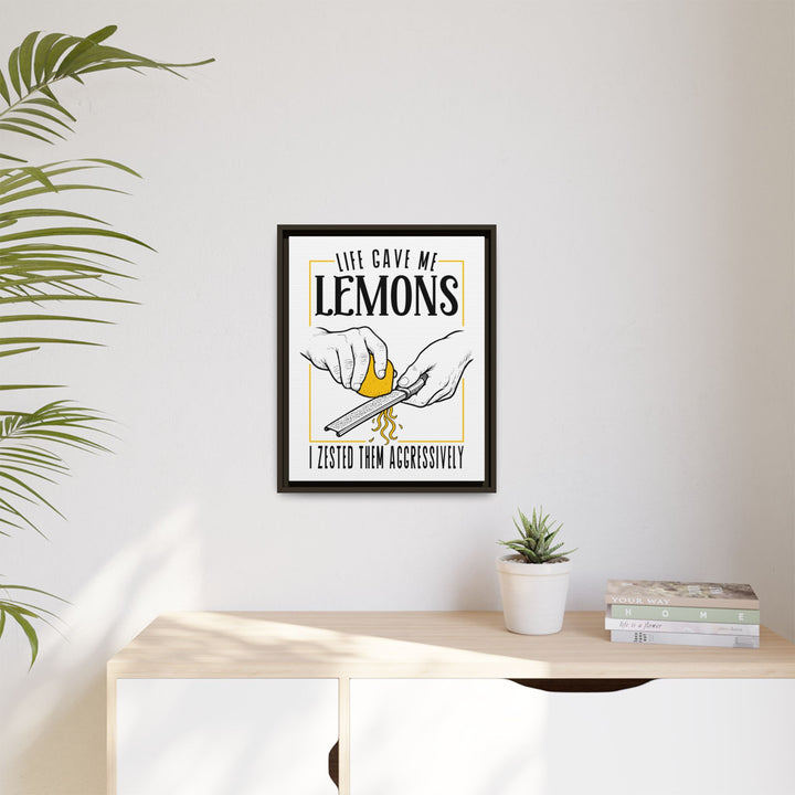 Life Gave Me Lemons Canvas with Floating Frame