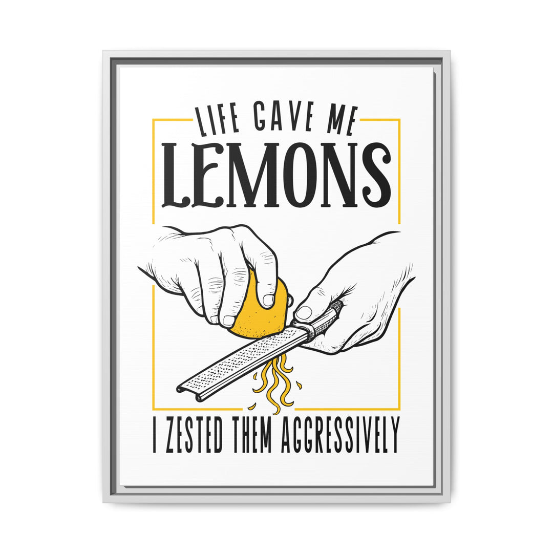Life Gave Me Lemons Canvas with Floating Frame