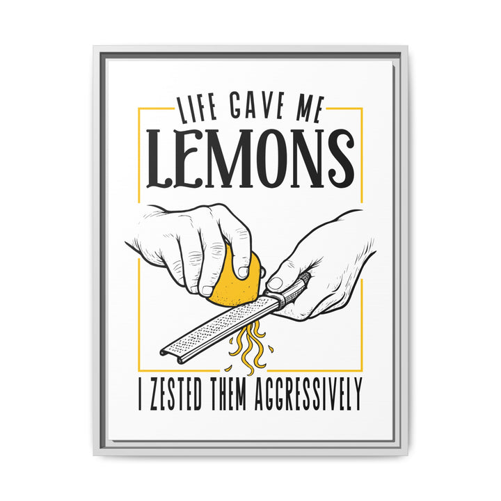Life Gave Me Lemons Canvas with Floating Frame