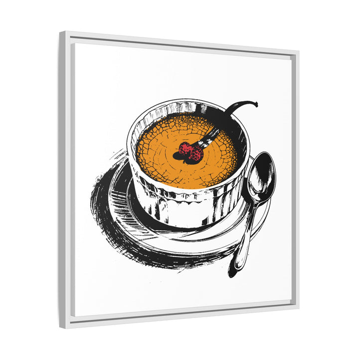 Crème Brûlée Canvas with Floating Frame