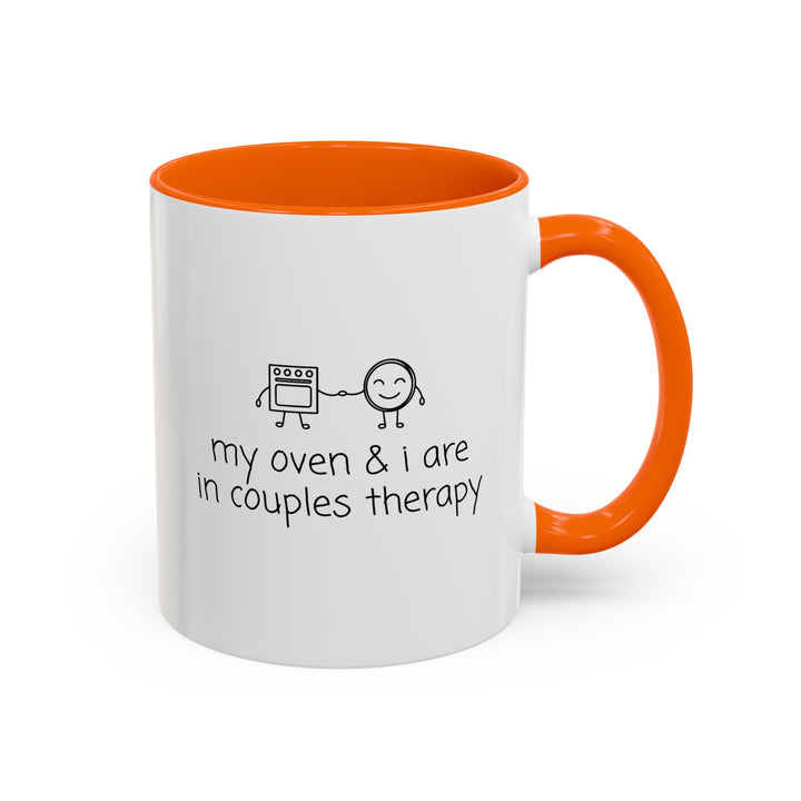 Couples Therapy With Oven Color Accent Mug