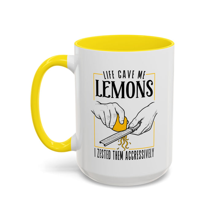 Life Gave Me Lemons Color Accent Mug