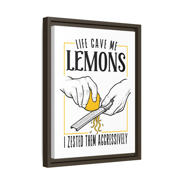 Life Gave Me Lemons Canvas with Floating Frame