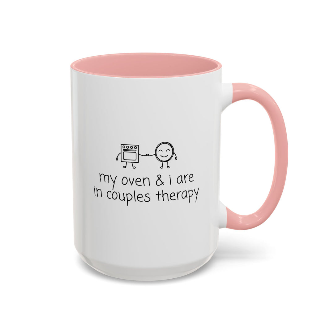Couples Therapy With Oven Color Accent Mug