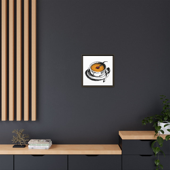 Crème Brûlée Canvas with Floating Frame