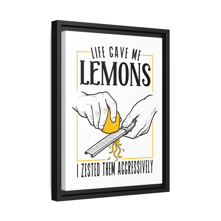 Life Gave Me Lemons Canvas with Floating Frame
