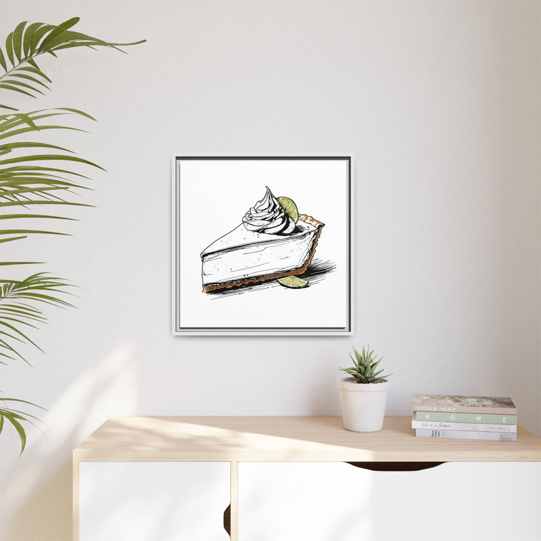 Key Lime Pie Canvas with Floating Frame