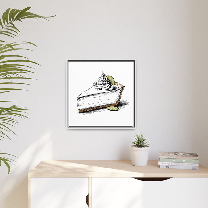 Key Lime Pie Canvas with Floating Frame