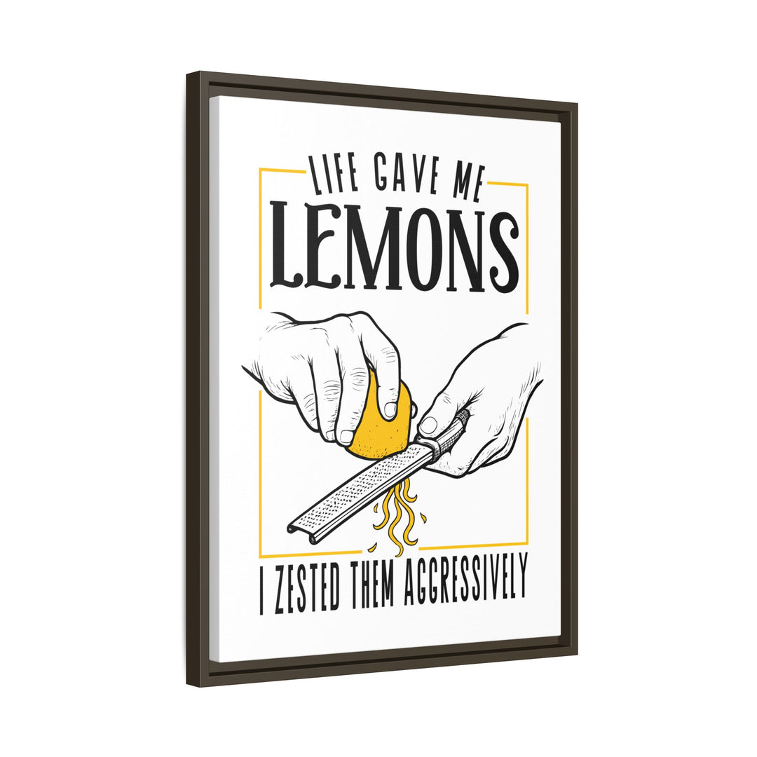 Life Gave Me Lemons Canvas with Floating Frame