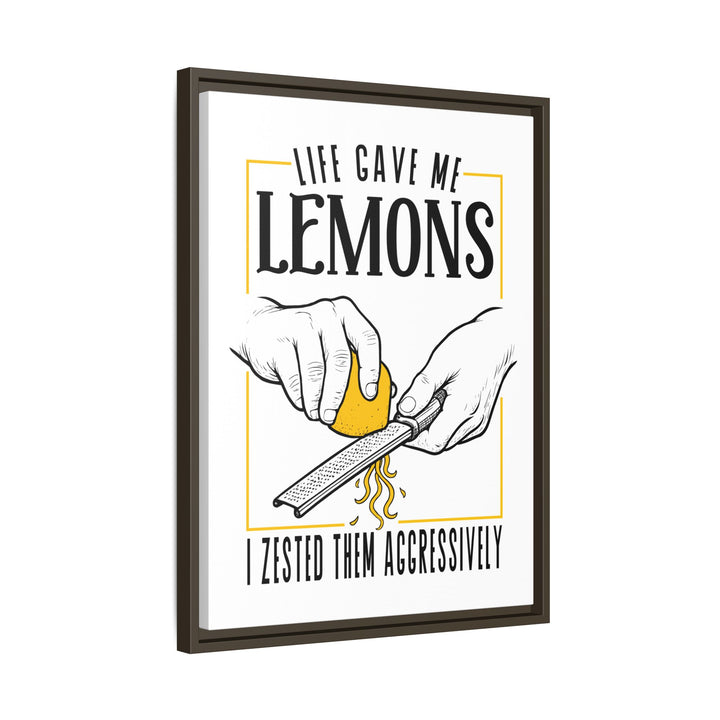 Life Gave Me Lemons Canvas with Floating Frame