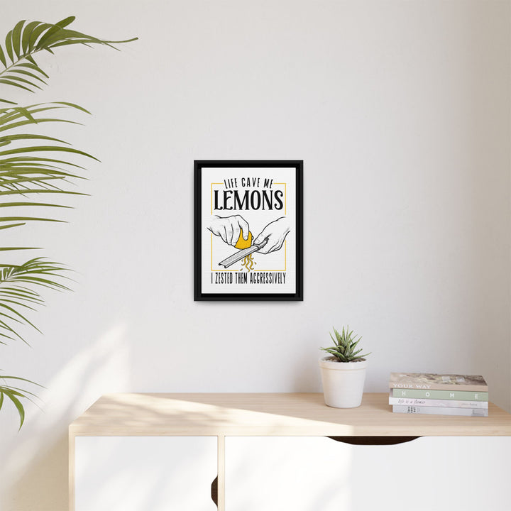 Life Gave Me Lemons Canvas with Floating Frame