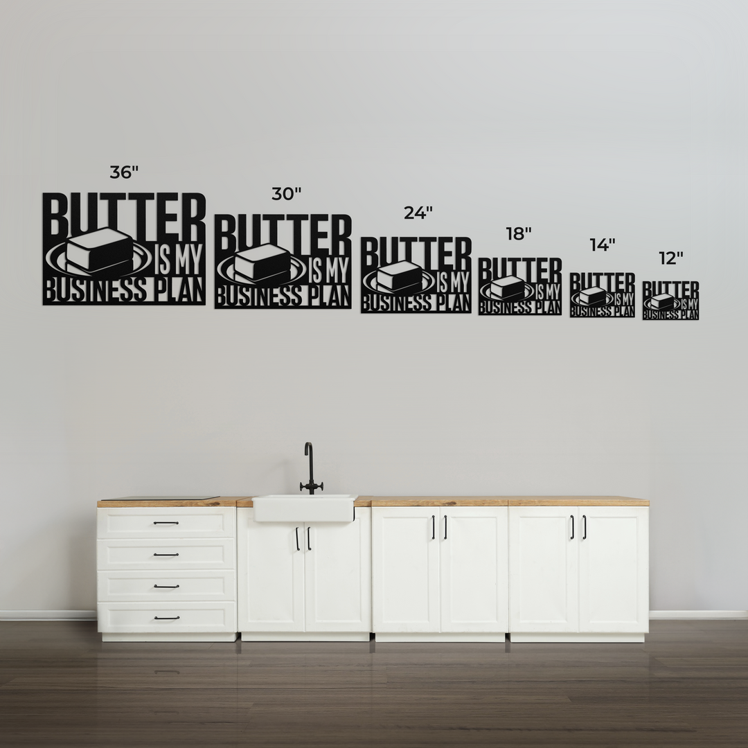 Butter Is My Business Plan Metal Wall Art