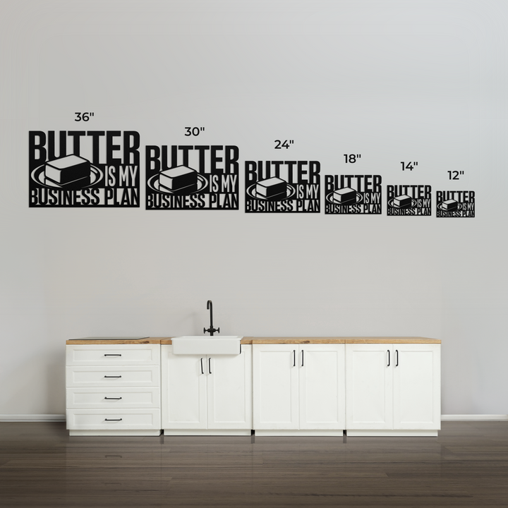 Butter Is My Business Plan Metal Wall Art
