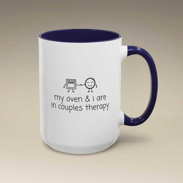 Couples Therapy With Oven Color Accent Mug
