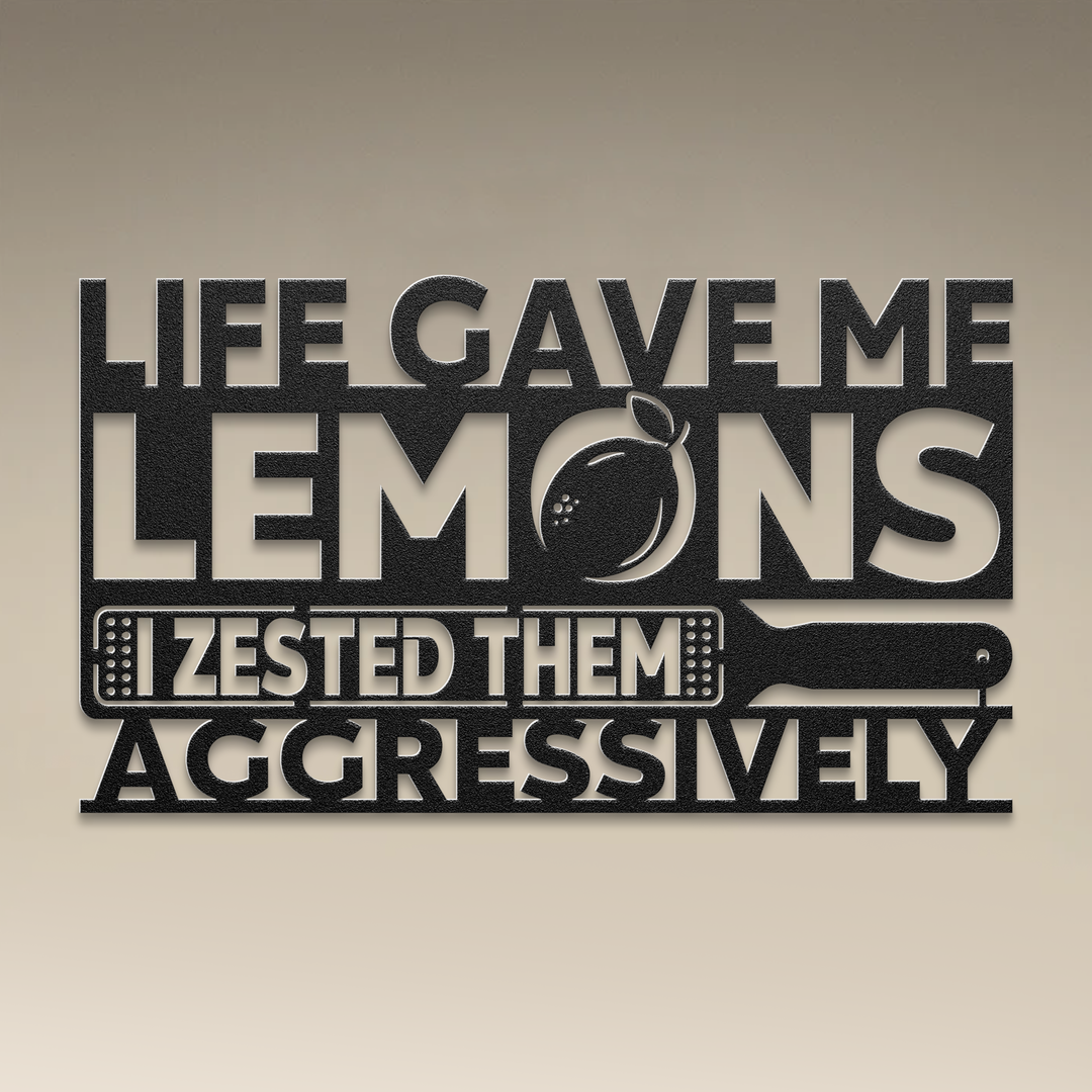 Life Gave Me Lemons Metal Wall Art