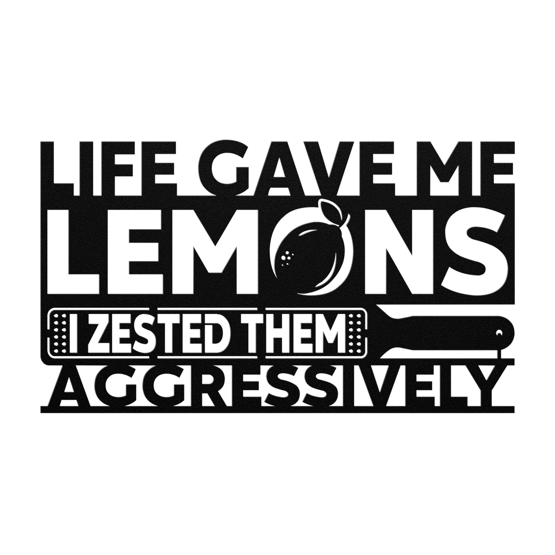 Life Gave Me Lemons Metal Wall Art