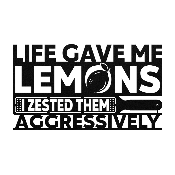 Life Gave Me Lemons Metal Wall Art