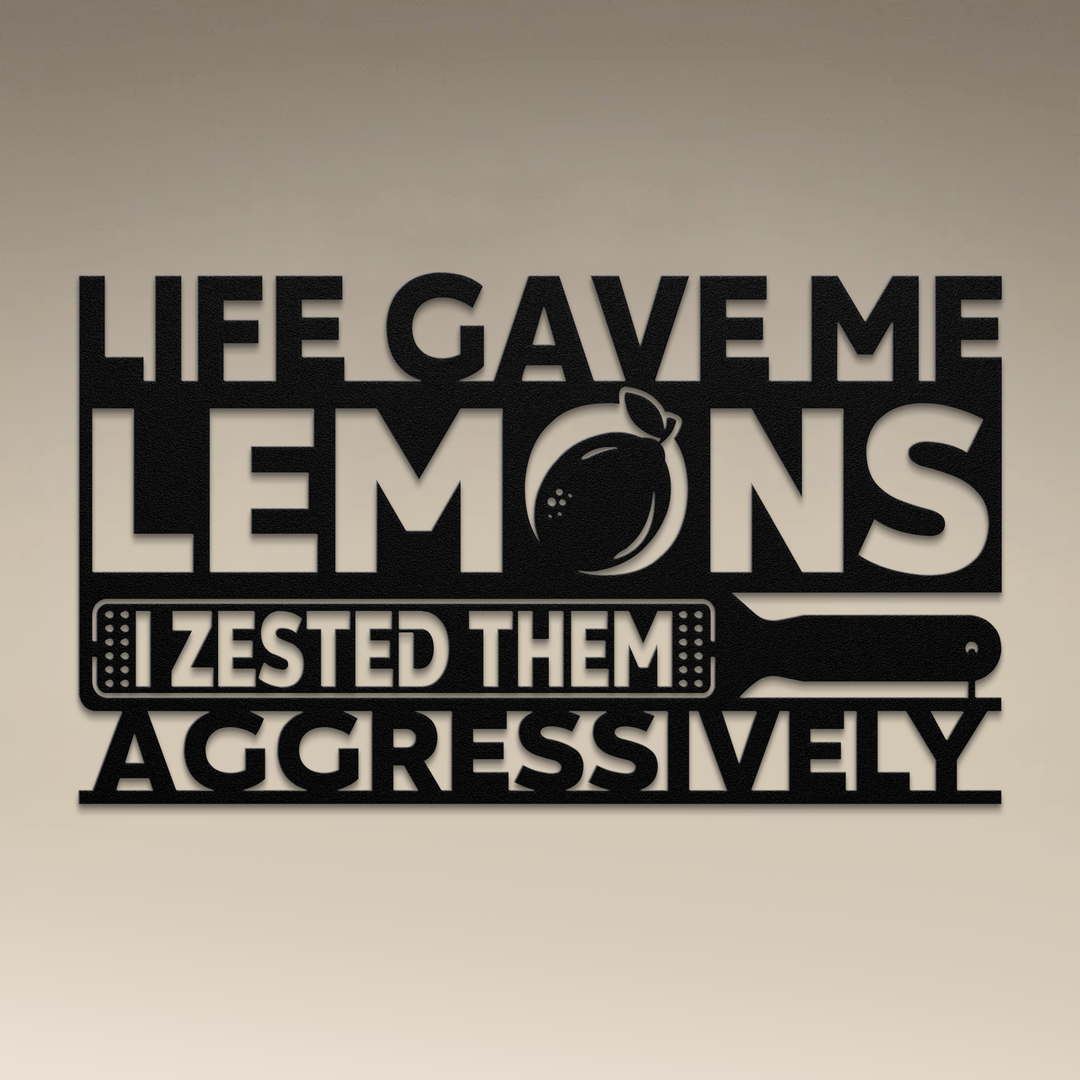 Life Gave Me Lemons Metal Wall Art