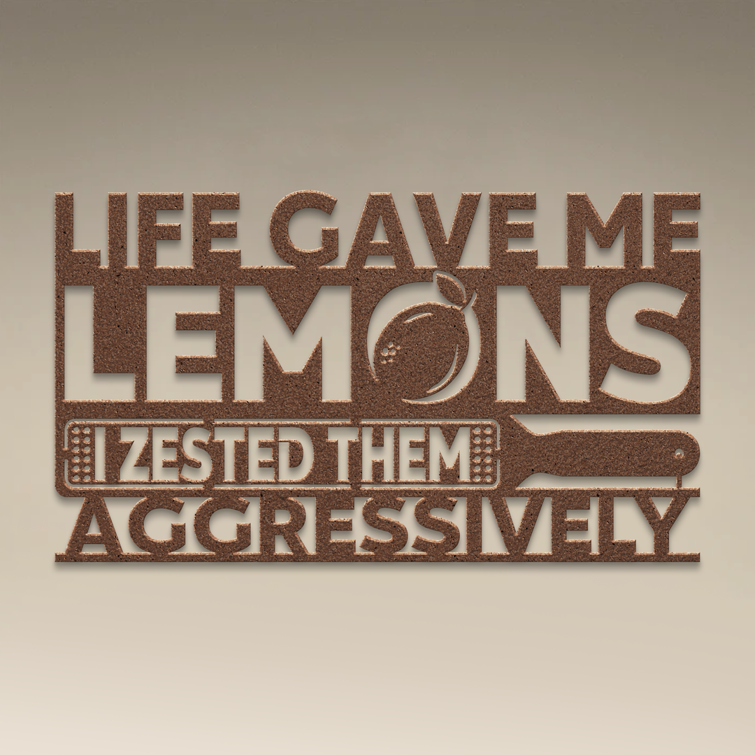 Life Gave Me Lemons Metal Wall Art