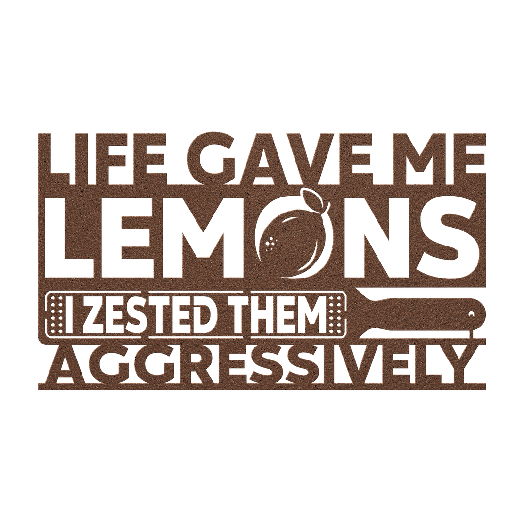 Life Gave Me Lemons Metal Wall Art