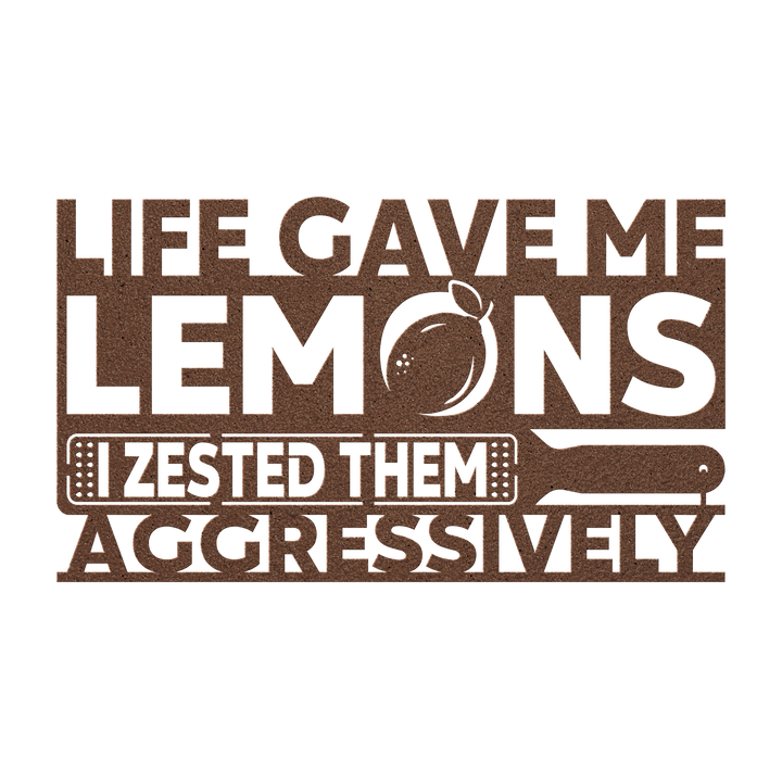 Life Gave Me Lemons Metal Wall Art