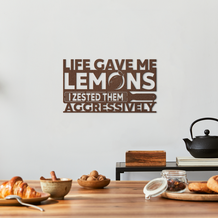 Life Gave Me Lemons Metal Wall Art