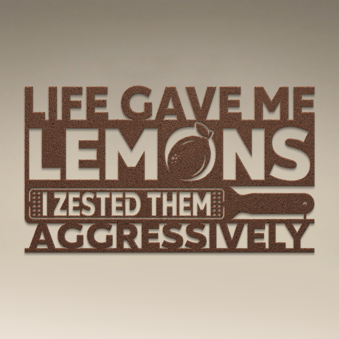 Life Gave Me Lemons Metal Wall Art