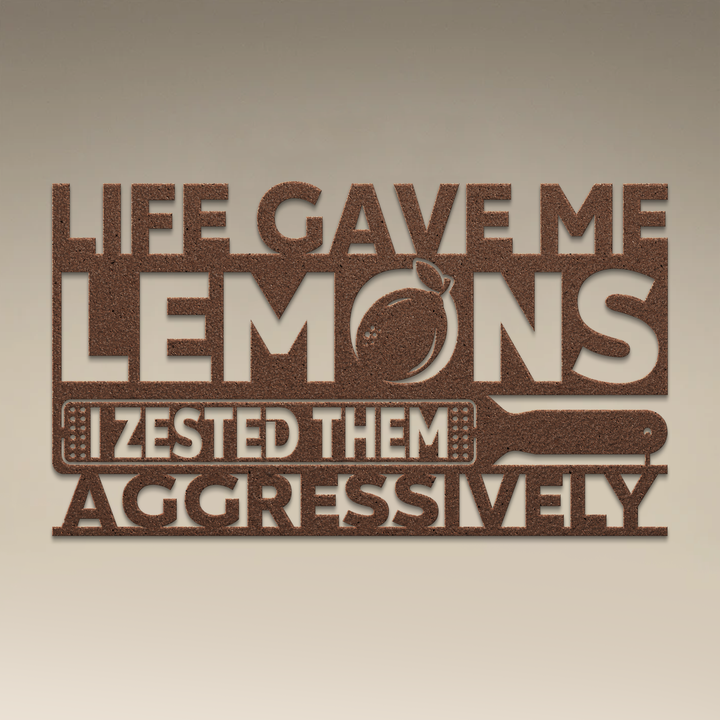 Life Gave Me Lemons Metal Wall Art