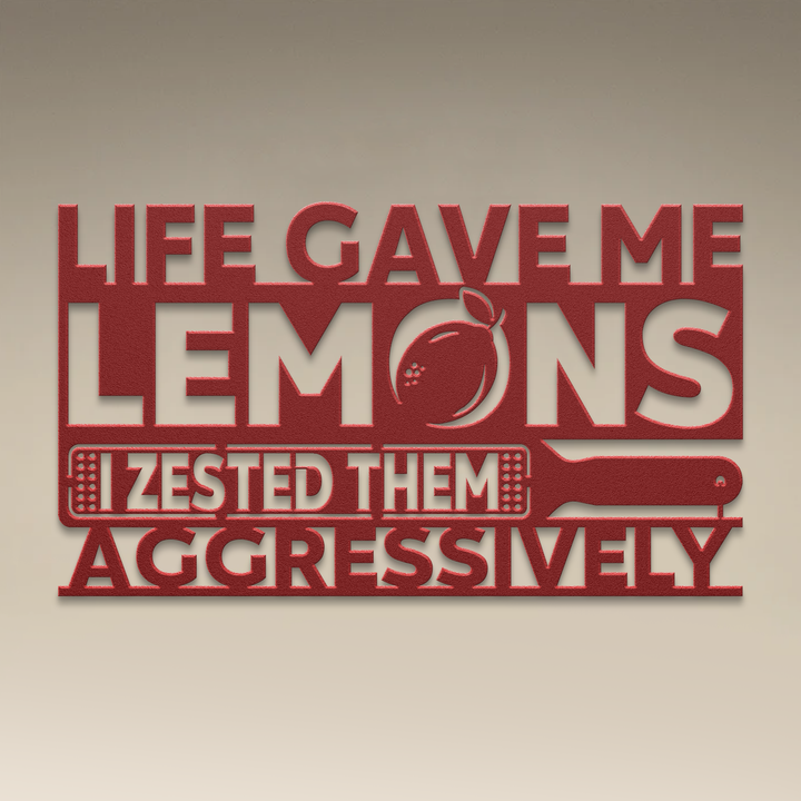 Life Gave Me Lemons Metal Wall Art