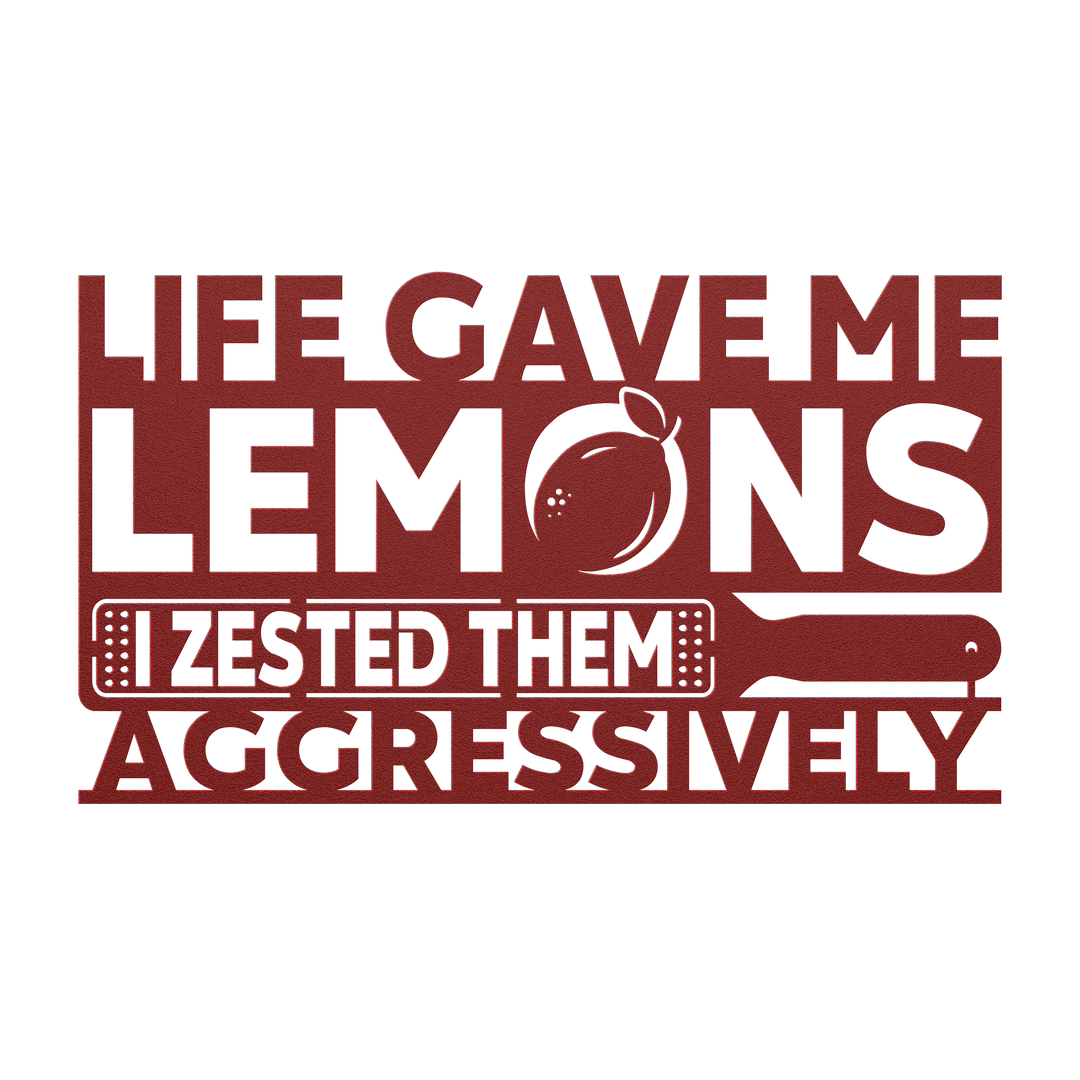 Life Gave Me Lemons Metal Wall Art